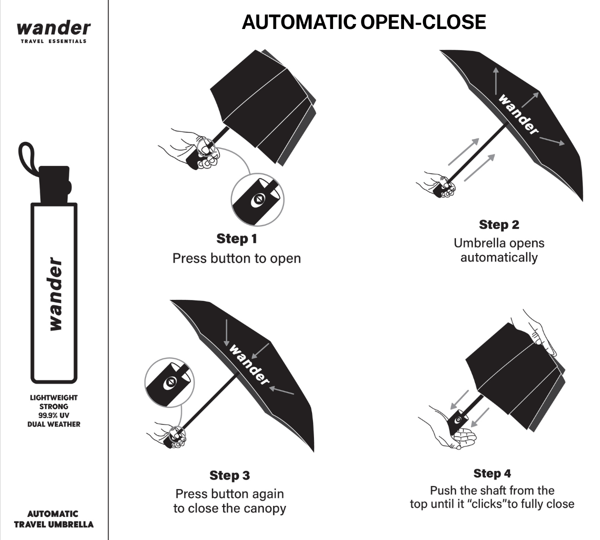 Wander Automatic Travel Umbrella